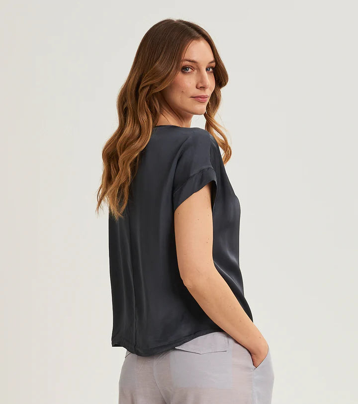 S5-45049 Blusa in Raso Lavagna