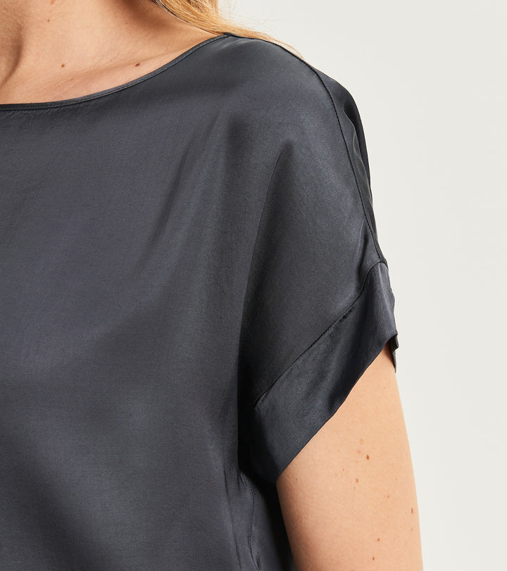 S5-45049 Blusa in Raso Lavagna