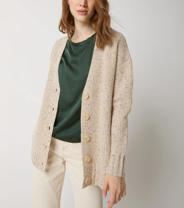 W5-53031 Cardigan Moulinè Burro