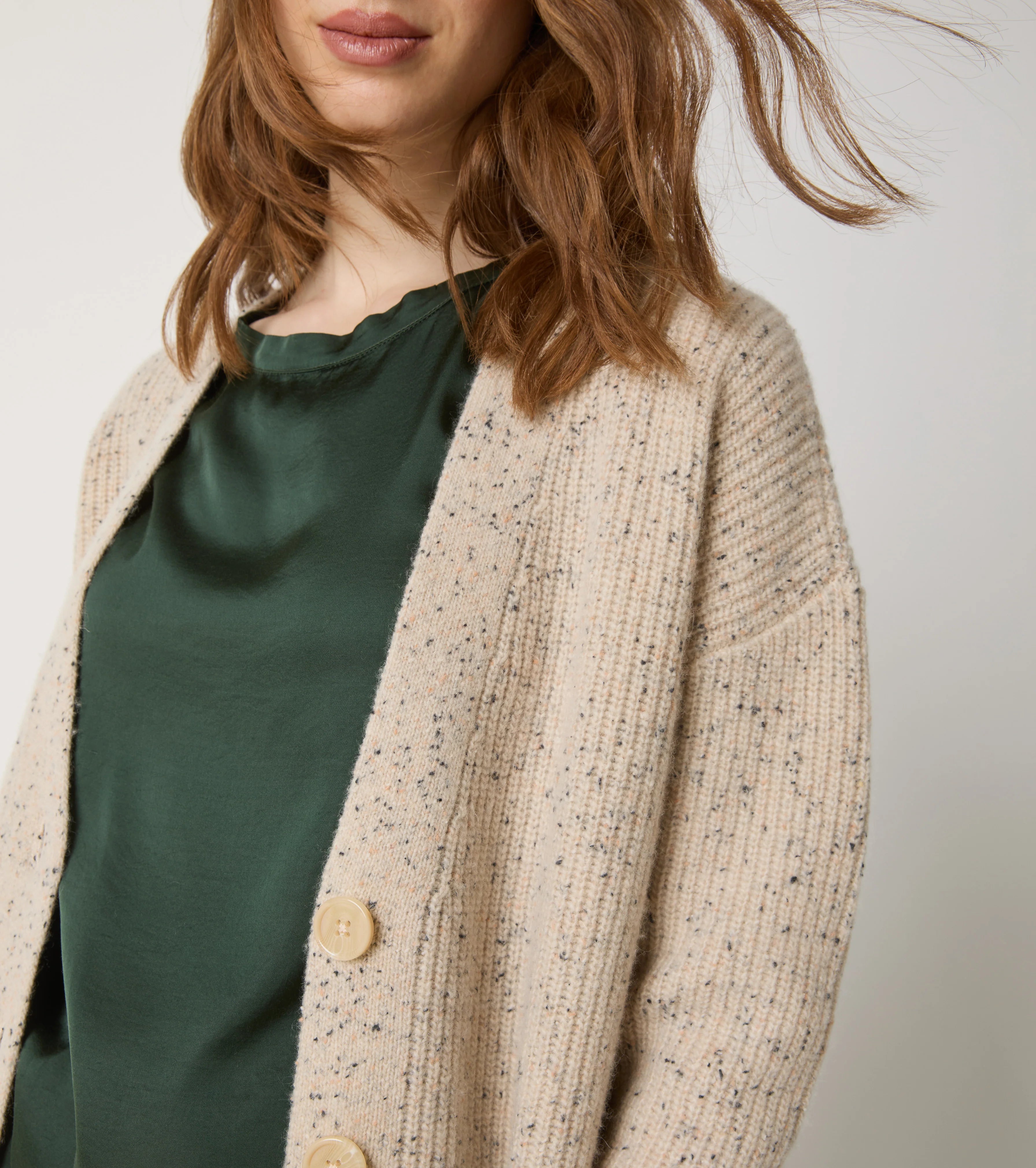 W5-53031 Cardigan Moulinè Burro