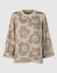 W5-53044 Maglia Lurex Girocollo in Alpaca e Lana Jacquard