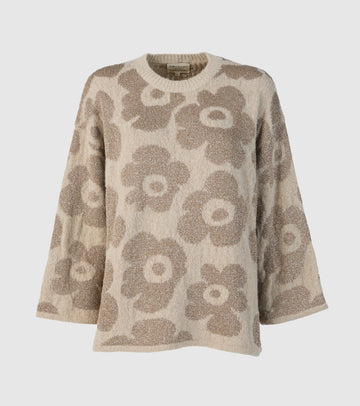 W5-53044 Maglia Lurex Girocollo in Alpaca e Lana Jacquard