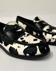 W5-90046 Mocassino Cow Print Nero/Bianco