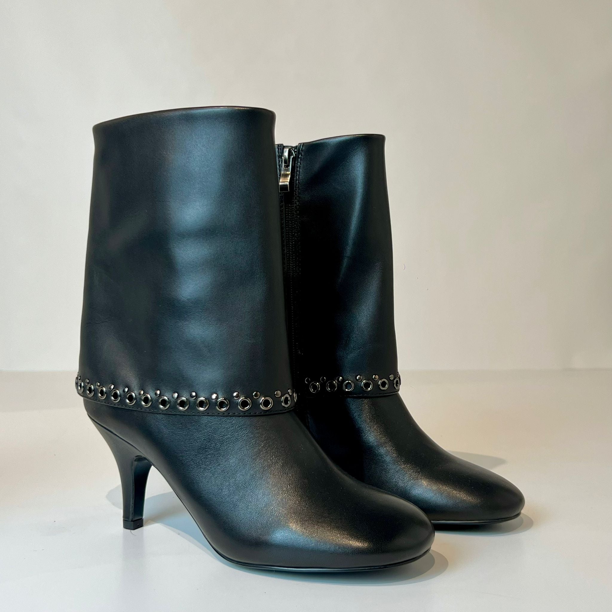 W5-90076 Stivale Risvolto Nappa Nero