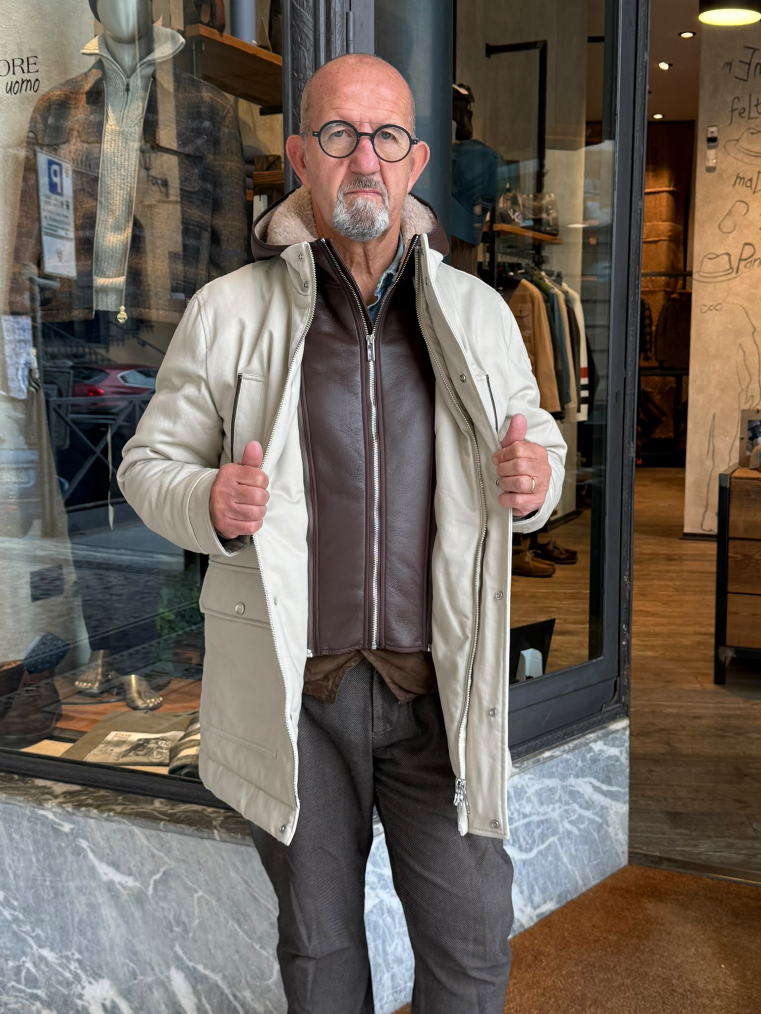 W6-0075 Parka Lungo Perla Man