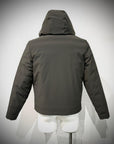 W5-0004 Giubbotto Reversibile Cappuccio Militare/Nero Man