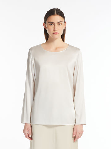 W4-MOLDAVA Blusa di Seta Perla