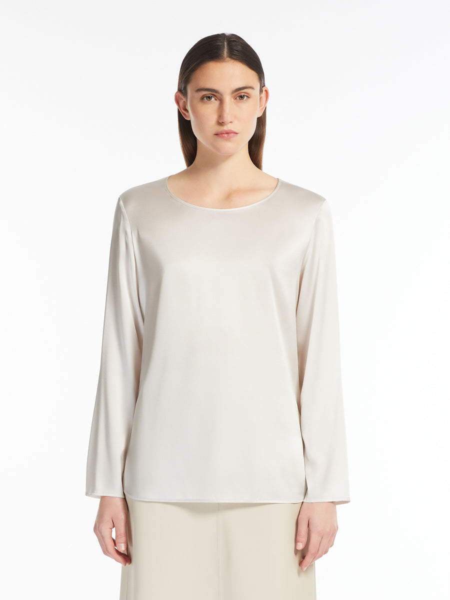 W4-MOLDAVA Blusa di Seta Perla