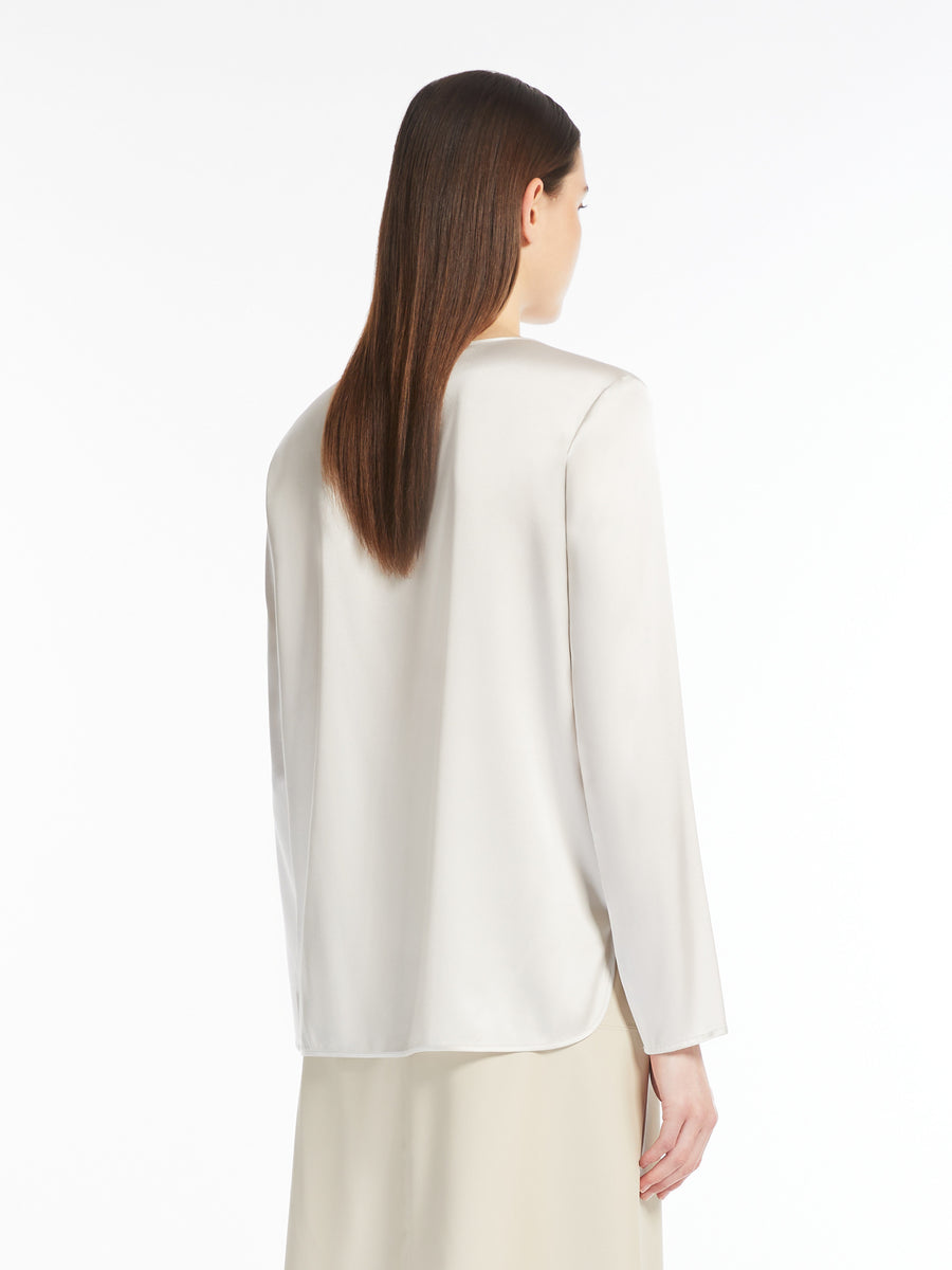 W4-MOLDAVA Blusa di Seta Perla