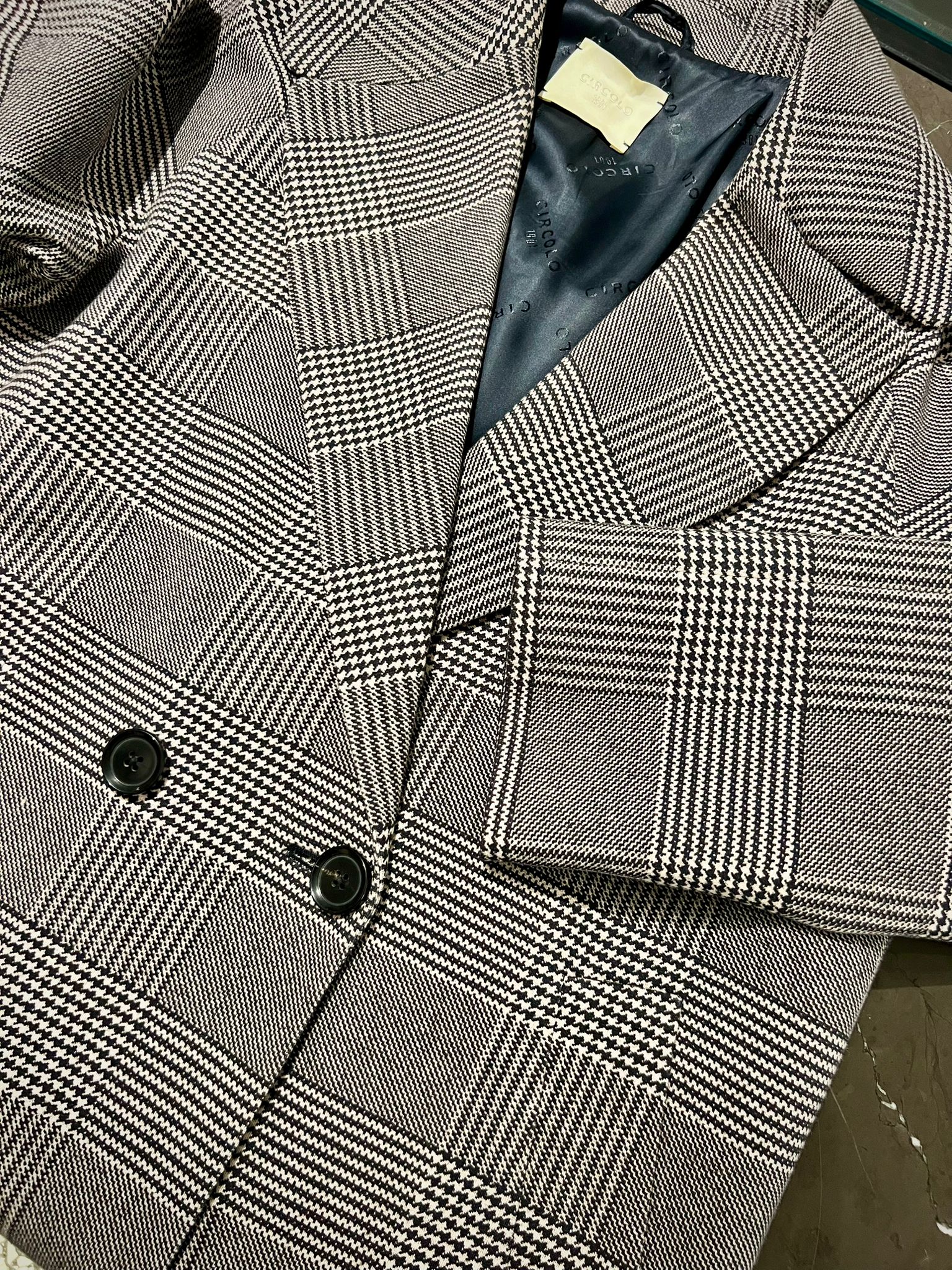 WD4-FD3277 Cappotto Doppiopetto Overcheck Blu