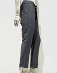 S5-1442 Pantalone Lino E Cotone Navy Blue Man