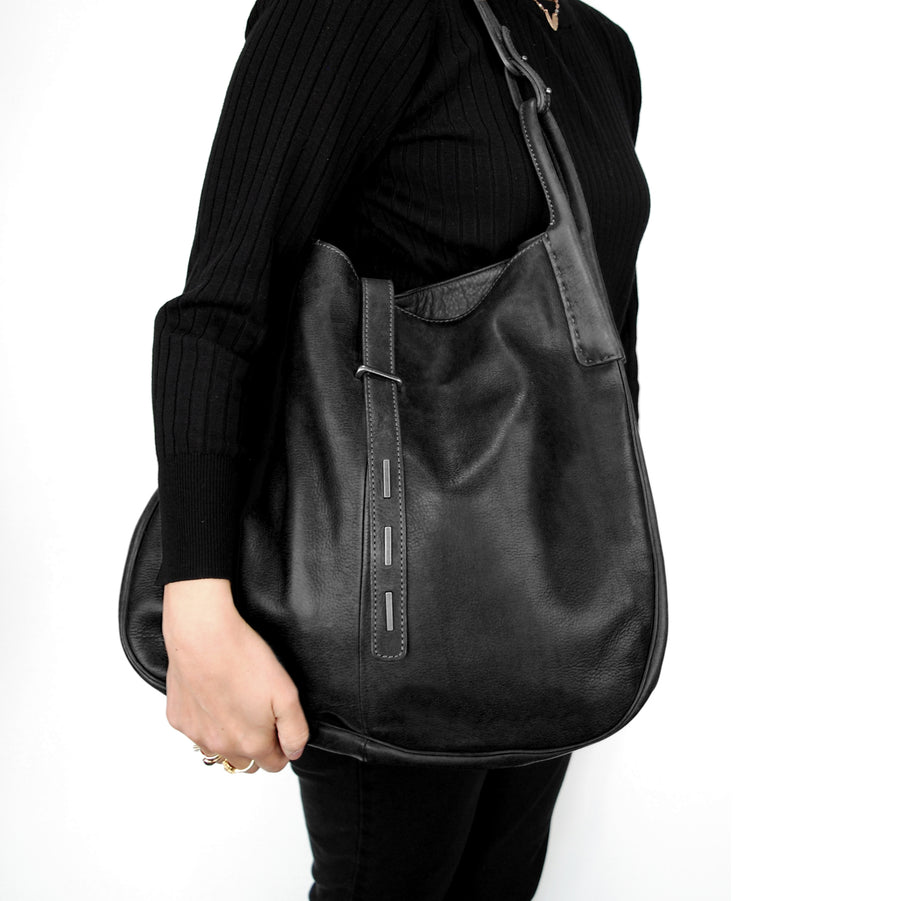 W4-7803 Borsa Ampia Hobo Bag Black