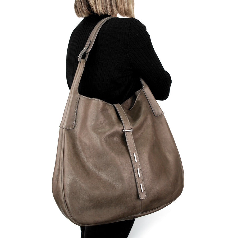 W4-7803 Borsa Ampia Hobo Bag Dark Mud