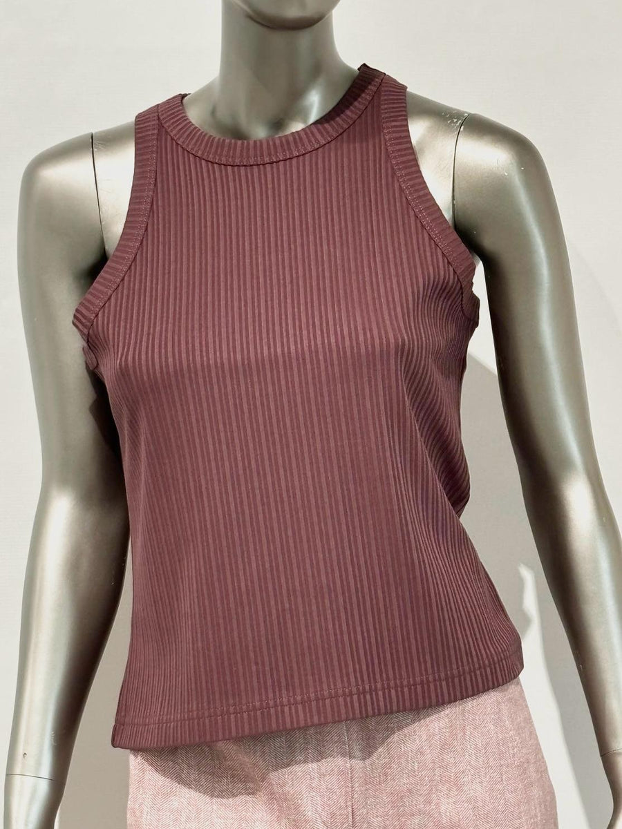 SD5-3446 Canotta a Costine Cropped Bark Woman