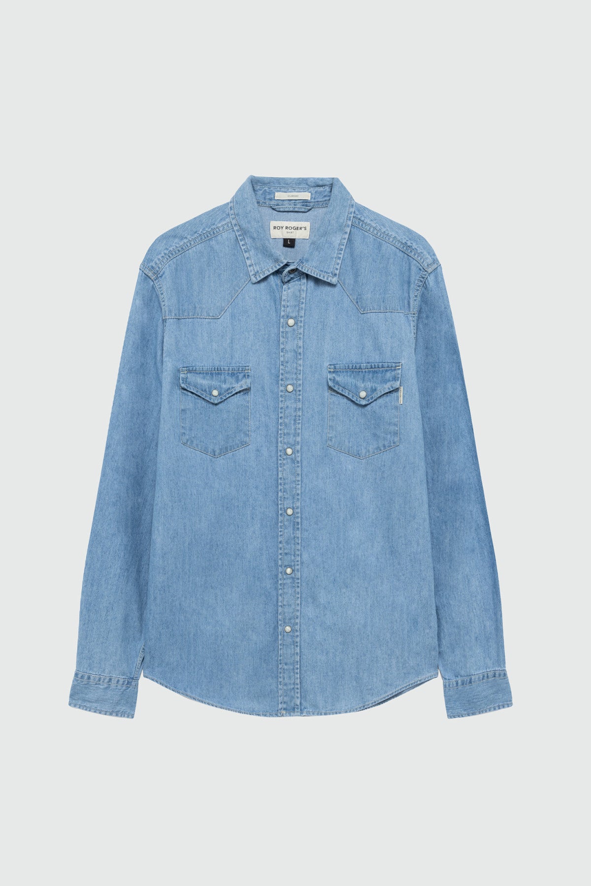 US5-Camicia Martin Denim Bleach Man