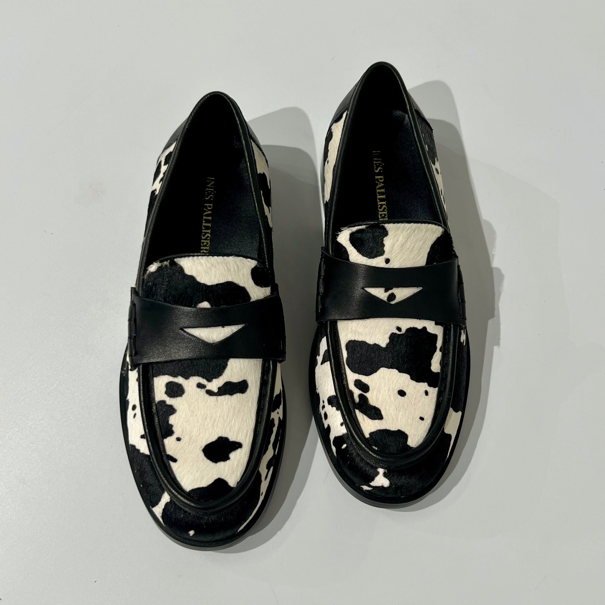 W5-90046 Mocassino Cow Print Nero/Bianco