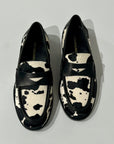 W5-90046 Mocassino Cow Print Nero/Bianco