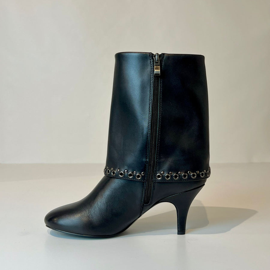 W5-90076 Stivale Risvolto Nappa Nero