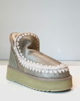 W4-MINI ESKIMO Platform Boot Stone Metallic