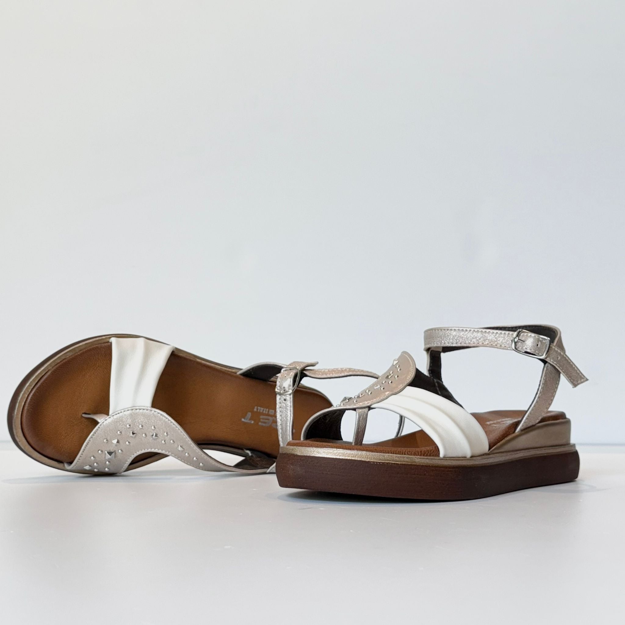 S5-1850 Sandalo Zeppa Malva Latte