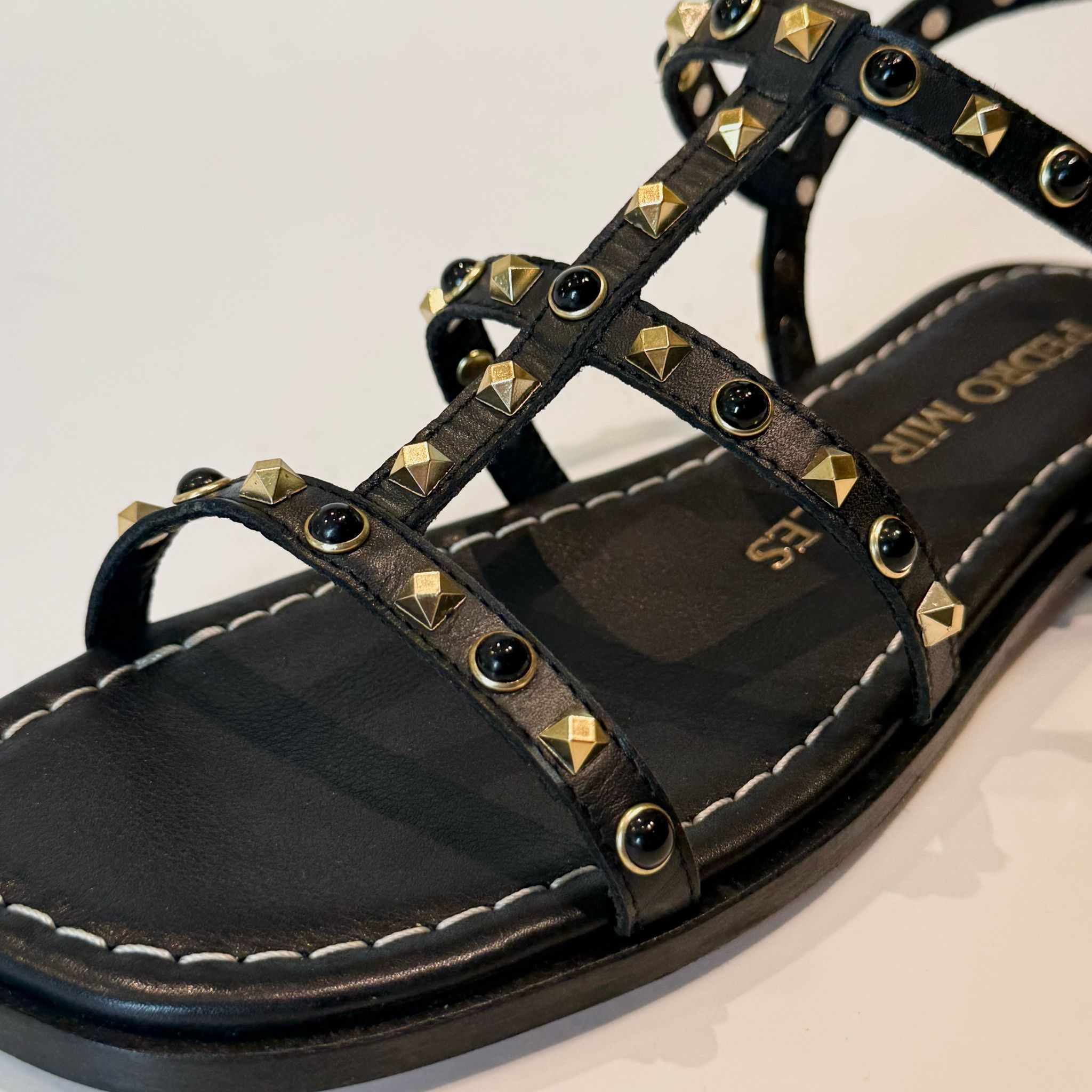 S5-17036 Sandalo Borchie Nero