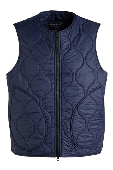 UW5-7919 CB Gilet Wool Padded Navy Man