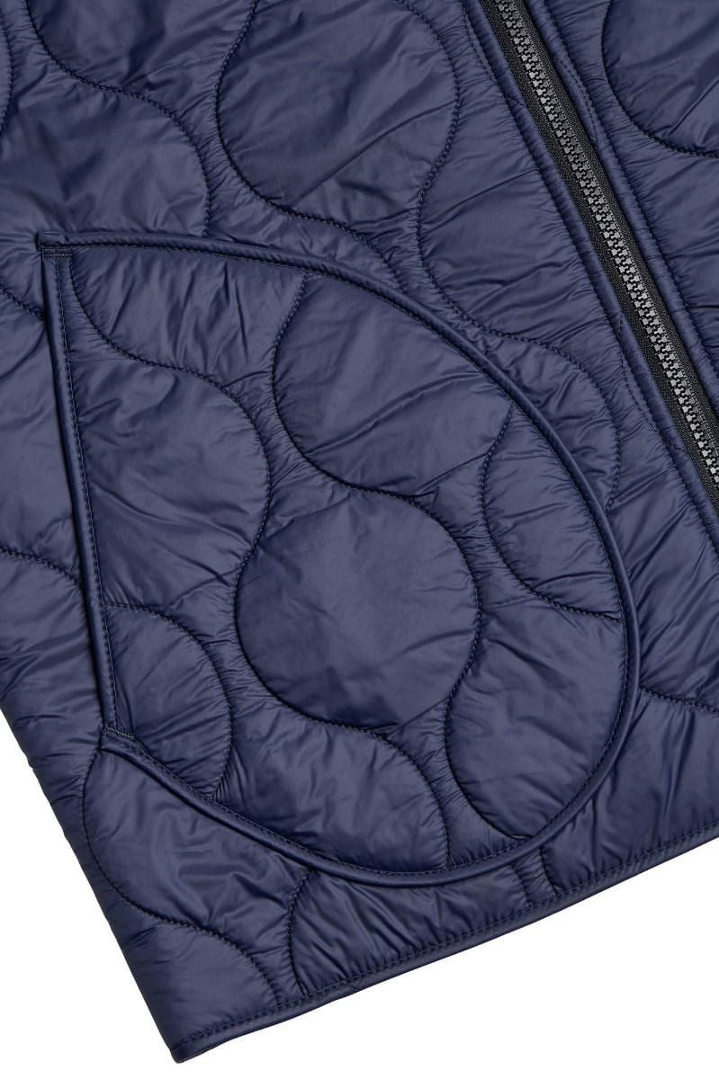 UW5-7919 CB Gilet Wool Padded Navy Man