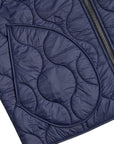 UW5-7919 CB Gilet Wool Padded Navy Man