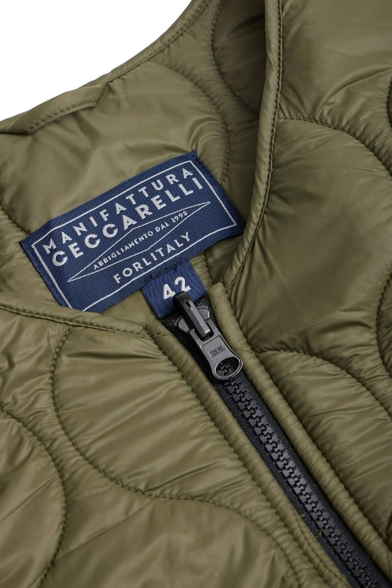 UW5-7919 CB Gilet Wool Padded Olive Man