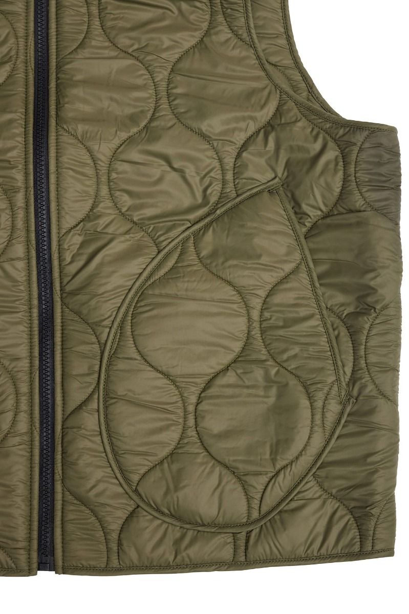 UW5-7919 CB Gilet Wool Padded Olive Man