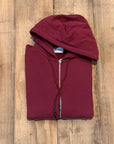 UW3-Hood Felpa Zip Basic Bordeaux Man