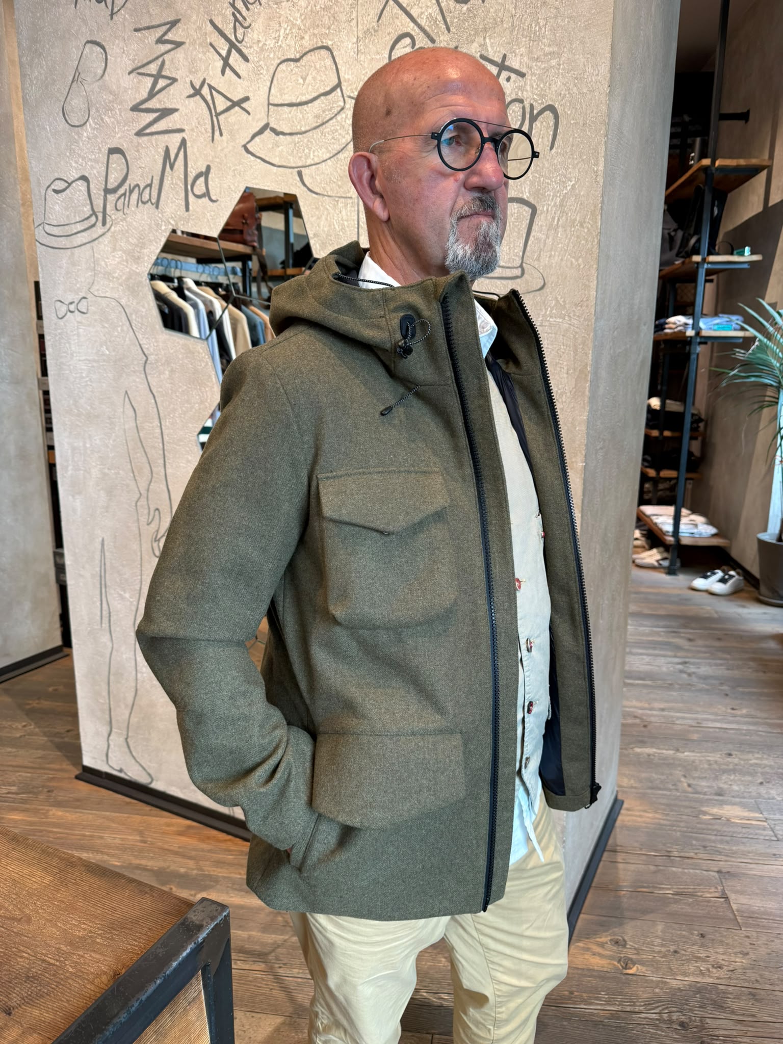 W6-SPIREMARK Field Jacket Tech Loden Man