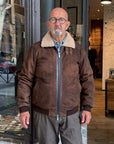W6-0049 Giubbino Montone Suede Moro Man
