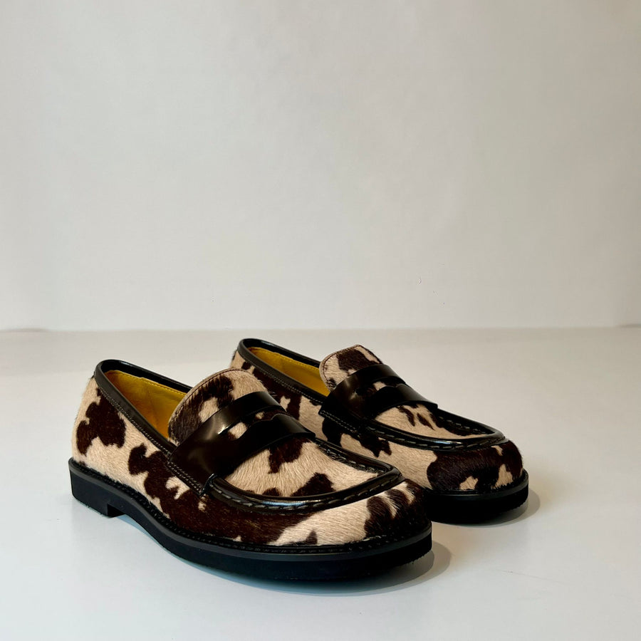 W5-9711 Mocassino Cavallino Mucca Caffe