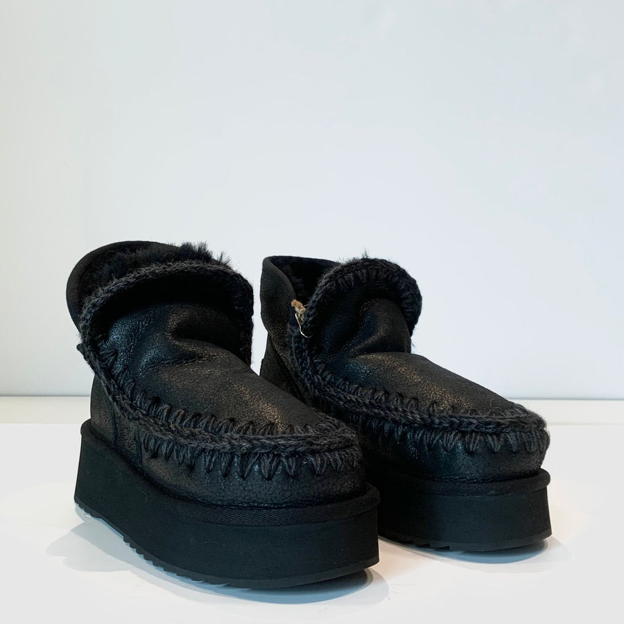 W4-MINI ESKIMO Platform Boot Cracked Black