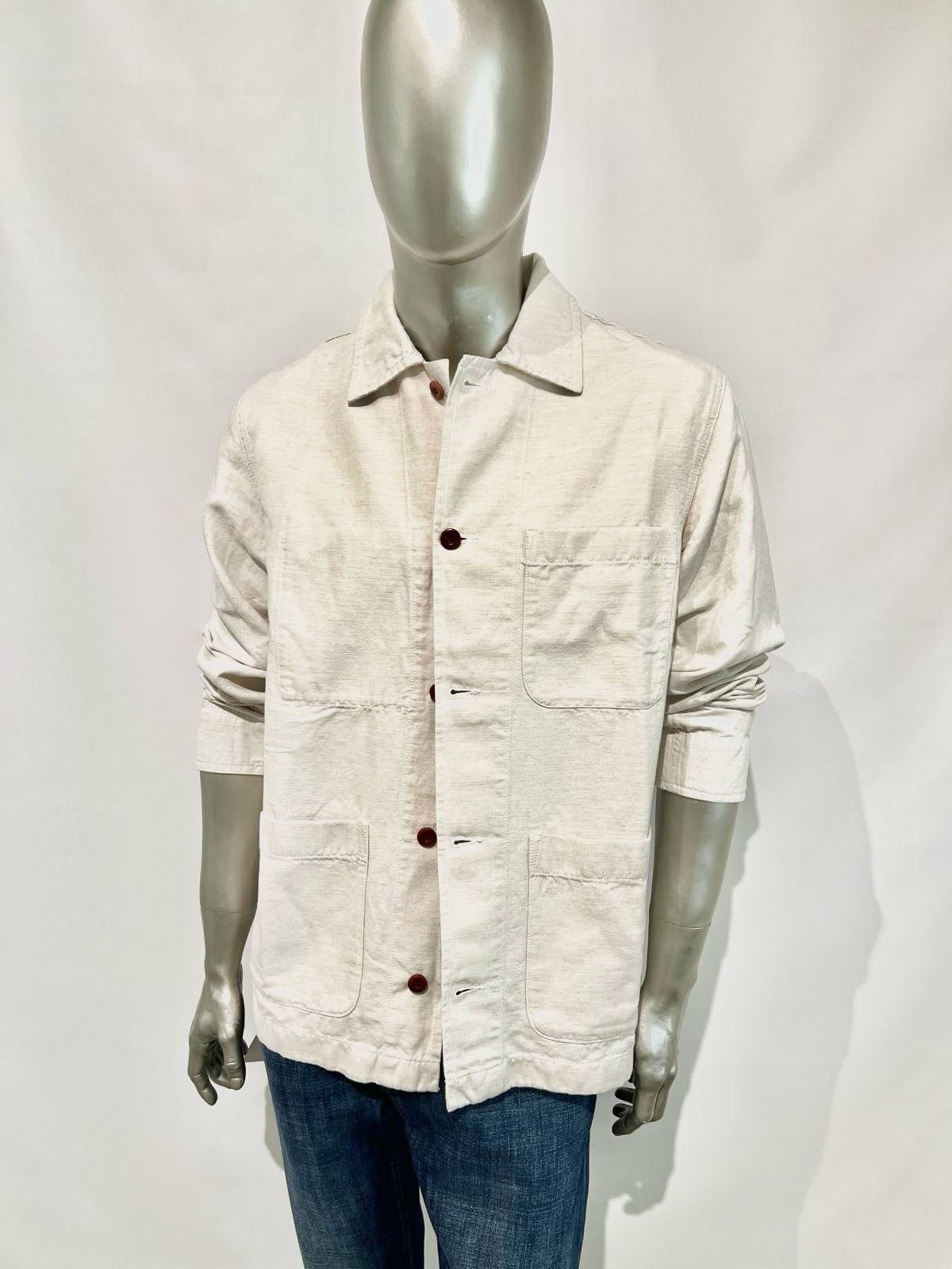 US5-ST.MALO Work Jacket Canvas Ivory Man