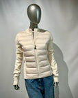 S6-8O0219 Piumino Ultralight Inserti in Maglia Warm Ivory
