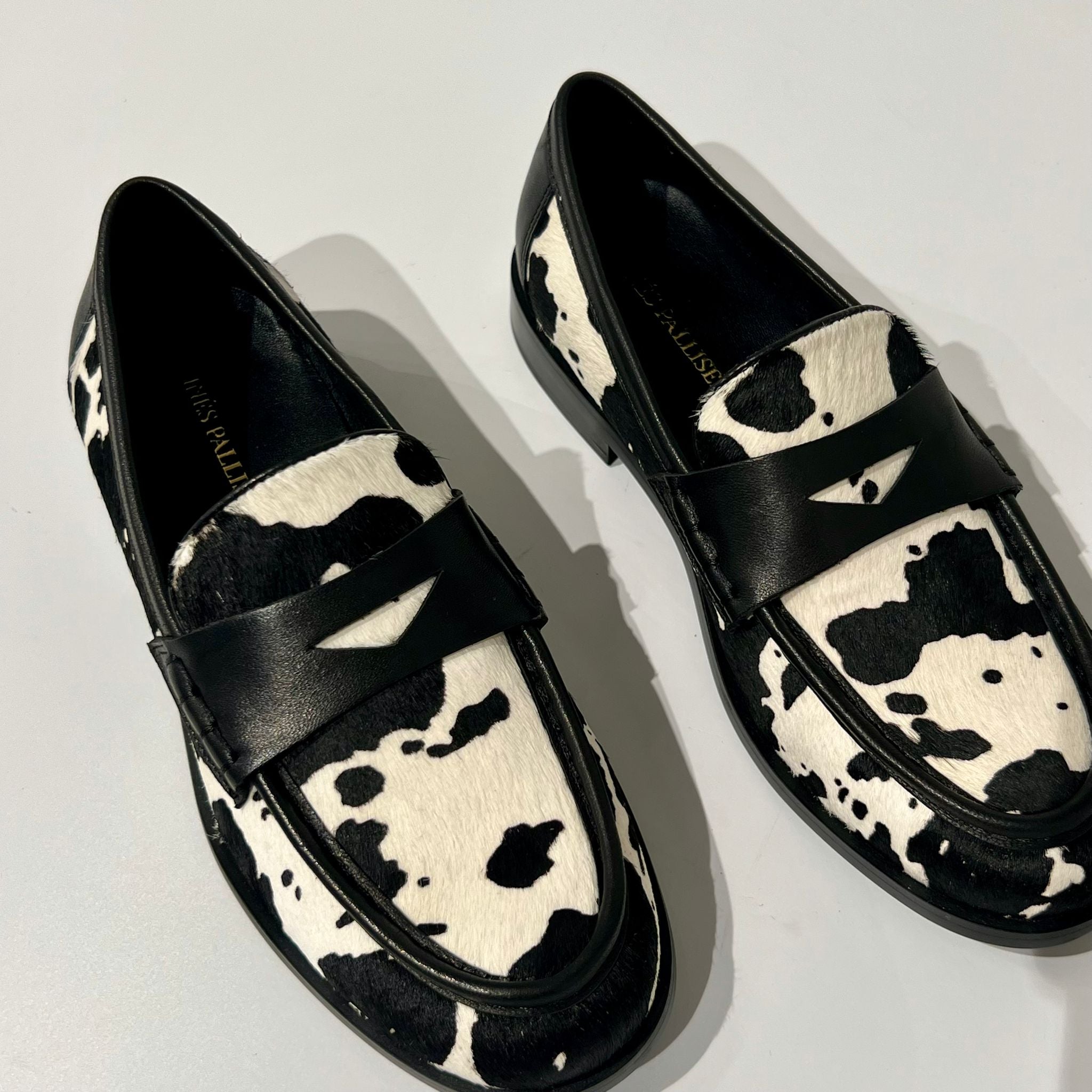 W5-90046 Mocassino Cow Print Nero/Bianco