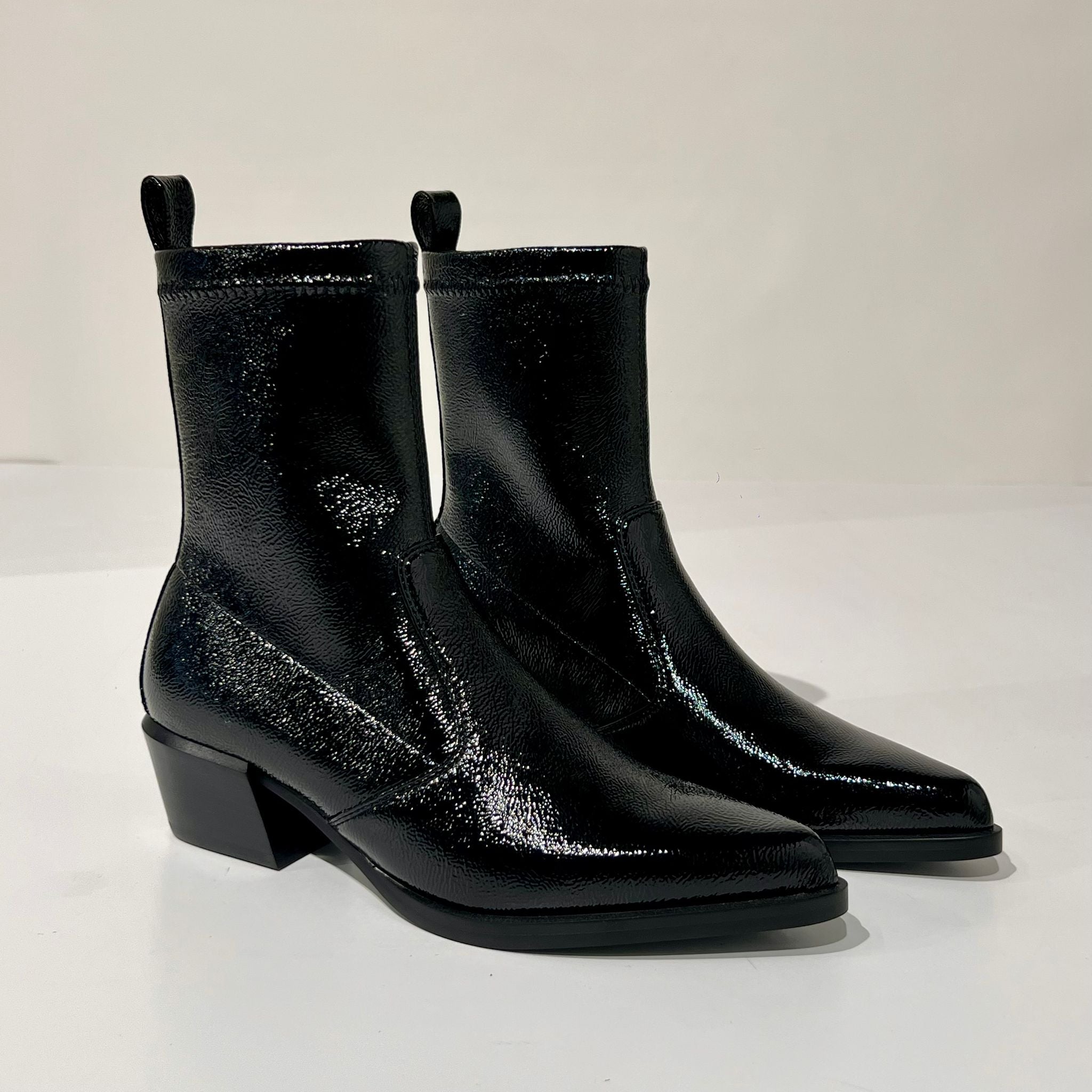 W5-90049 Stivaletto Texano Stretch Nero