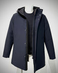 W5-0015 FROST Parka Tech Lungo Cappuccio Blu Man