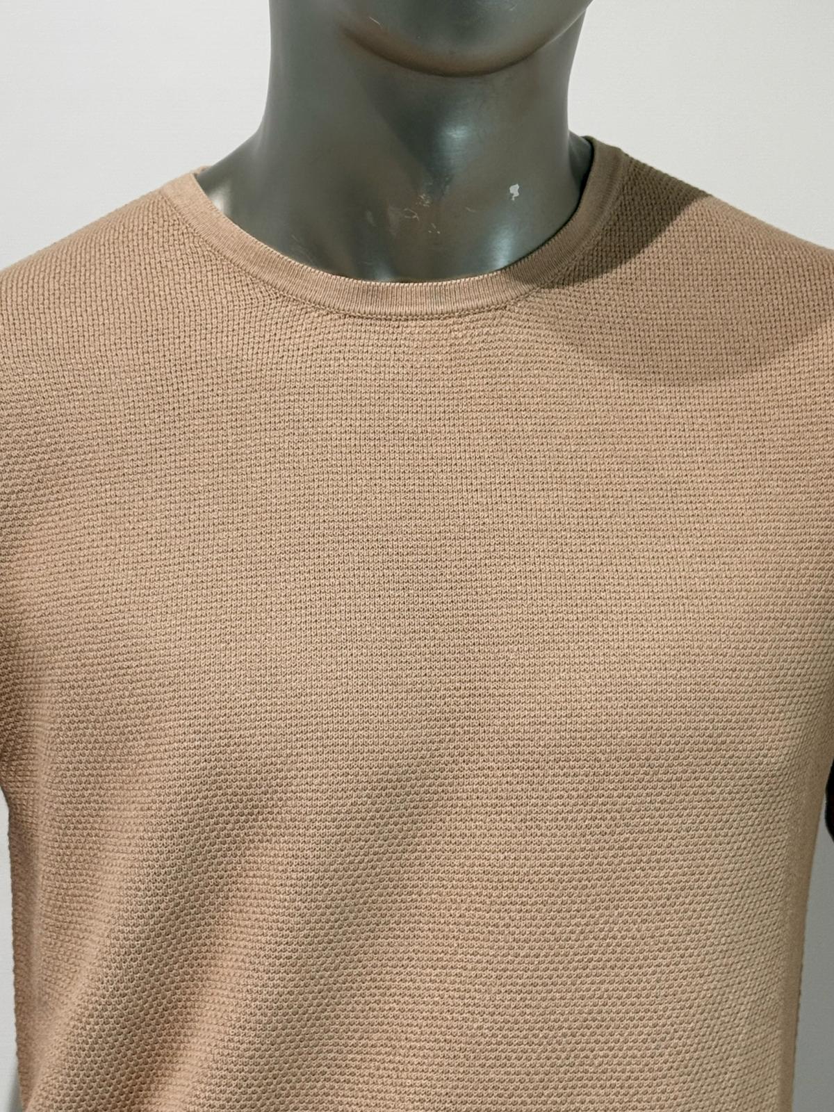 S3-0315 Maglia Girocollo Cotone Ultrasoft Sabbia Man