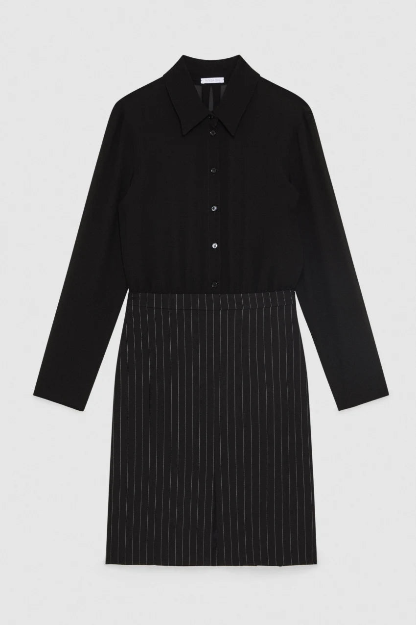 W4-8A1399 Abito Gessato Nero