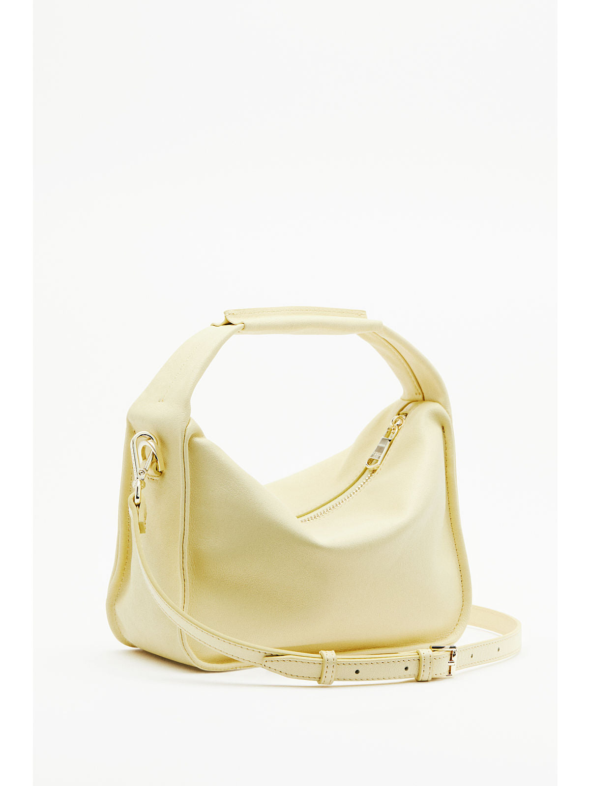 S6-8B0316 Borsa a Spalla Contemporary Hobo Piccola in Pelle Vanilla