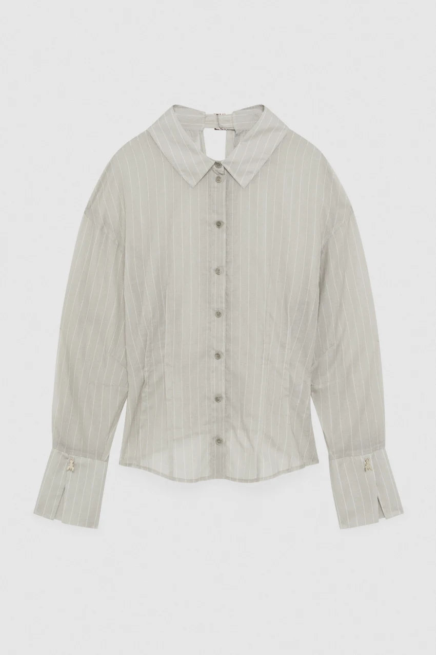 W4-8C0710 Camicia Gessata Cotone Grey