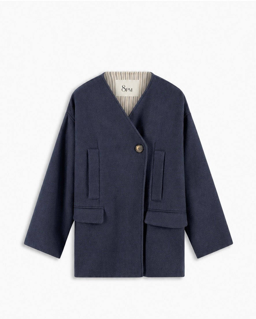 W6- K57 THISTLE Giacca Blu