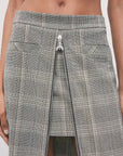 W6-8G0050 Gonna Lunga Zip Brown Check