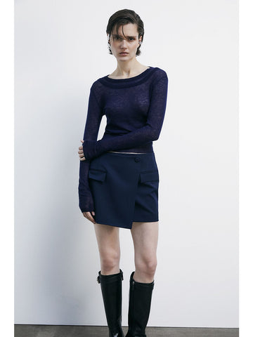 W5-8G0483 MInigonna a Portafoglio Evening Blue