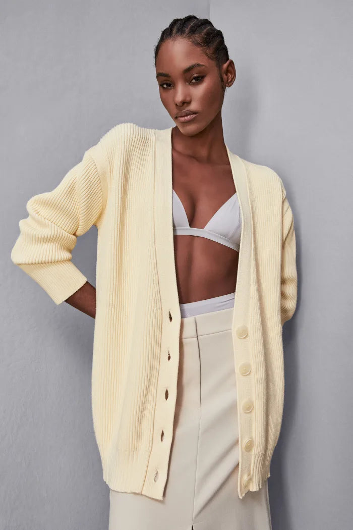 S5-8K0243 Cardigan Oversize Light Vaniglia