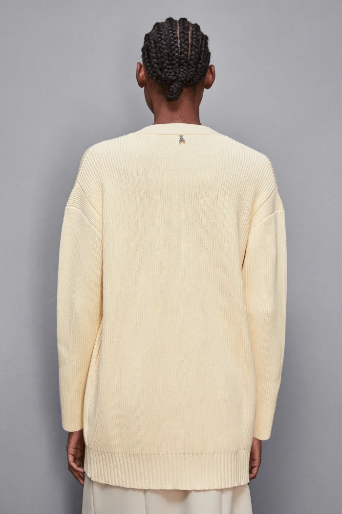 S5-8K0243 Cardigan Oversize Light Vaniglia