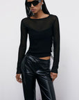 W5-8K0305 Maglia con Costine Nera